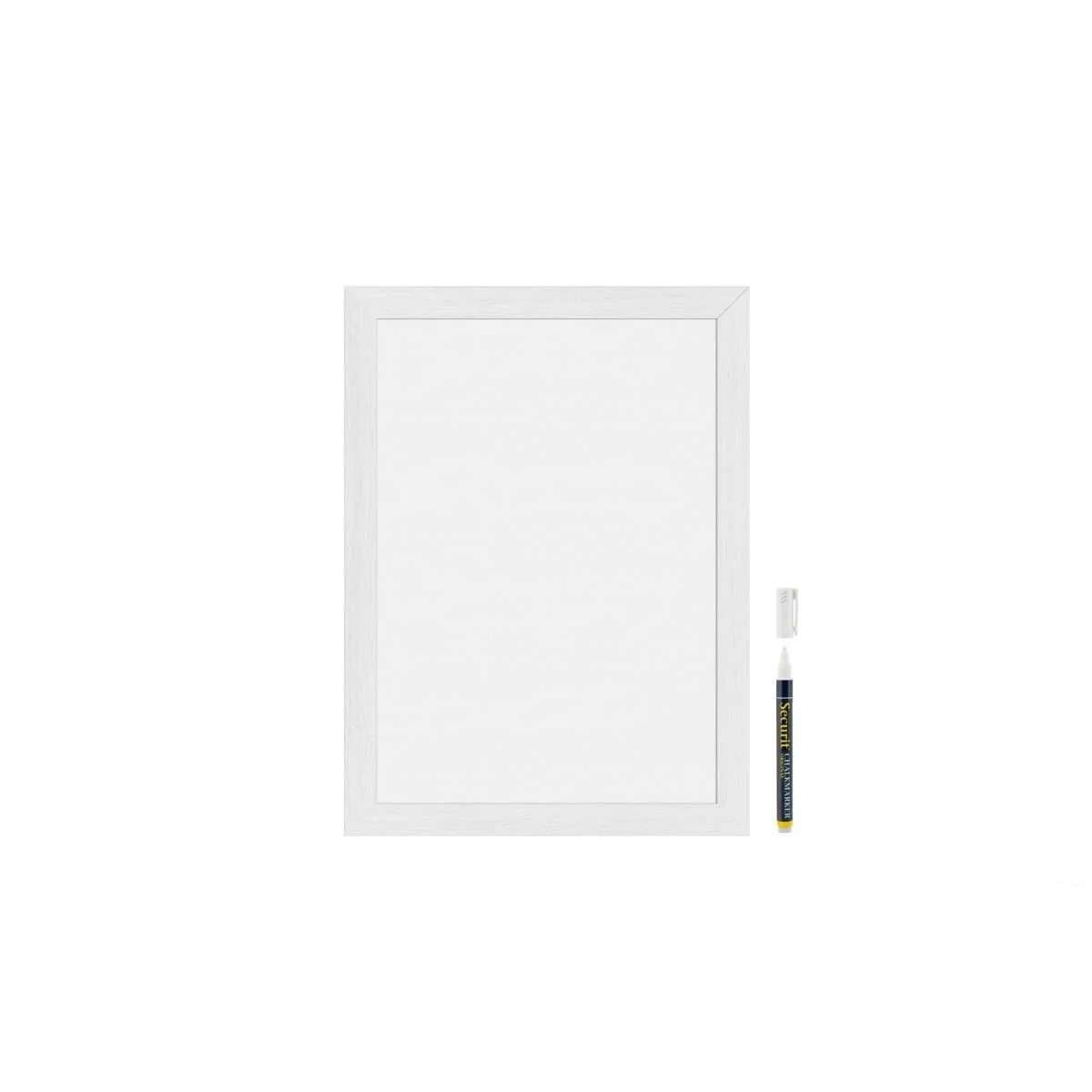 lavagna da parete di colore bianco cm 30×40 con 2 pennarelli a gesso  liquido inclusi (1 colore nero
