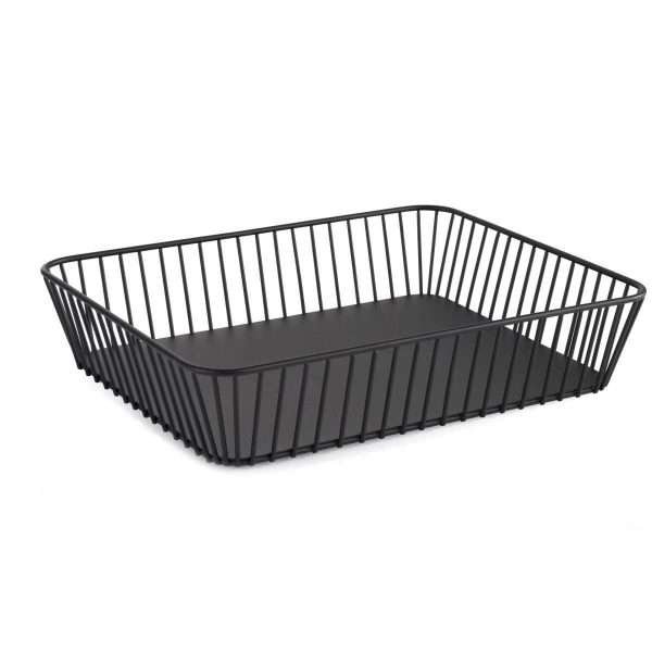 urban-cestino metallo rettangolare gn 1.2 cm.32,5x26,5xh.7,5 nero  30415