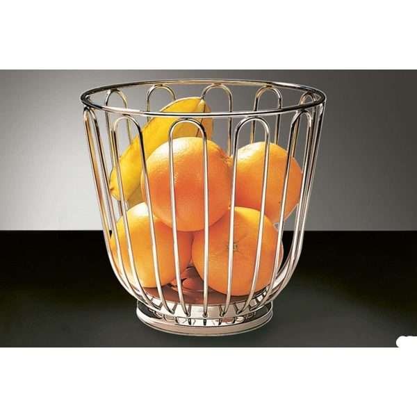 cesto frutta tondo filo inox cm.21,5xh.20,5  30270