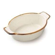 justcolor sesame crema-pirofila ovale cm.27x15,5 h.5,5  6697m-c356-10.5