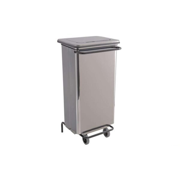 contenitore rifiuti a pedale inox brillante 110 l cm 48x42 h 96,5    790624