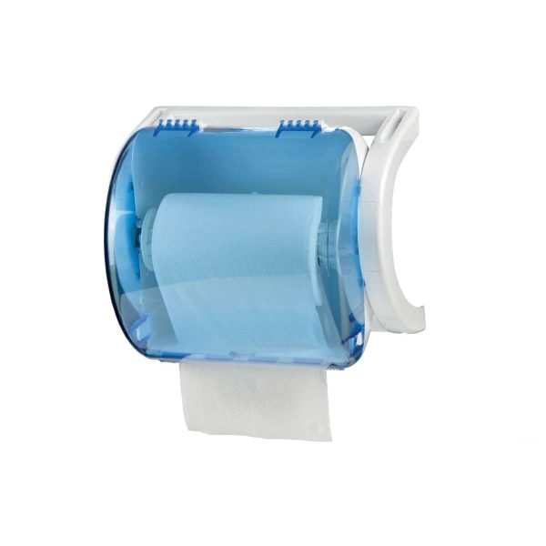 rollout-distributore blu trasparente di carta in bobina cm 41x34,5 h 35  705636
