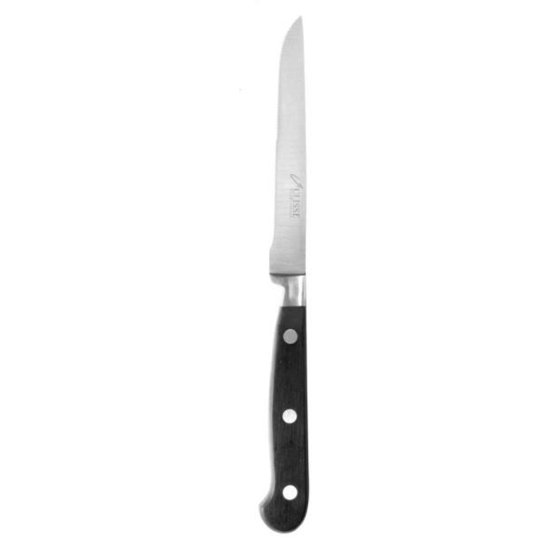 coltello bistecca semi-seghettato e rivettato in acciaio inox rivettato - immagine 2
