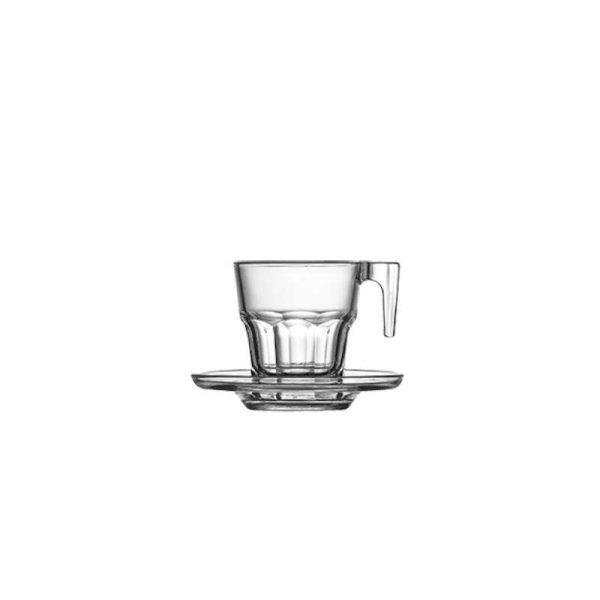 Tazzina Caffe Casablanca Pasabahçe 7 cl. con Piattino (6 Pz.)